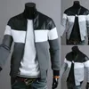 Chaquetas para hombres Hombres guapos Abrigo Diseño acanalado Cómodo Casual Elegante Bolsillos oblicuos Slim