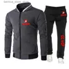 Survêtements pour hommes URSS Union soviétique Hommes Nouveau CCCP Russie 2 pièces Ensemble Survêtement Col rond Sweat à capuche + Pantalon Pull à capuche Costume Sportwear Q231211