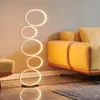 Vloerlampen Anillo Moderno Lampara LED De Pie Arte Interieur Decoracion Casa Piso Interruptor Tactil Para Luz La Sala261A