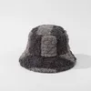 Baskenmütze mit geometrischem Muster, Wintermütze, Damenmütze, 2023, Top-Hüte, Fischer, Wandern, Kunstfell, Luxus