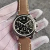 Vintage Chronograph Men Watch zegarek 41 mm mechaniczny wodoodporny automatyczny ruch Grand Ojciec Prezent Orologio Di Lusso234N