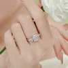 4 캐럿 D 컬러 Moissanite 약혼 반지 S925 스털링 실버 10mm 랩 제작 여성용 다이아몬드 럭셔리 웨딩 밴드 6 발톱