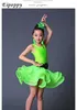 Stage Wear Jupe de danse latine pour enfants Costumes de performance Pettiskirt Vêtements d'exercice pour filles