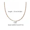 Pendant Necklaces Fashion 26 Letter Shell Choker Necklace For Women Glass Beads Clavicle Chian Female Jewelry