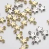 Charms 100pcs CCB ACRYLICZNE KRYKORY ZAKRYWKI PENDANTY 9 mm Star Gold Kolor Srebrny kolor Kulki Urok Kulki do biżuterii znajdujące 231208