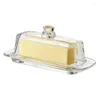Płytki masło do naczynia taca prosta ceramiczna prostokątna uchwyt na lodówkę szklany szklany sera sera