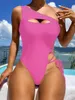 Kvinnors badkläder 2024 Sexig One Piece Swimsuit Women String Micro Bikini Triangle Bodysuit Thong Monokini Maillot de Bain Femme Bathing Suit