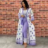 Frauen Zweiteilige Hosen Tilapia Dashiki Big Dot Print Frauen Mode 3 Stück Anzug Freizeit Lose Outfit 2023