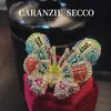 Garanzie Butterfly 1 Personalità colorata, anello pieno di diamanti alla moda, di alto lusso 231215