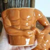 Tazze Tazza da caffè creativa Macho Muscle Latte in ceramica per bevande da tè Regali gag carini Casa per adulti