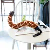 Plush Plush Animals Tiger/Dinozaur/Lopard/Lion Paw Claw Fl Rękawiczki włosy Hoop Tail Nowość Cosplay Halloween imprezowy prezent