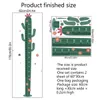 Wall Stickers Large Cactus Growth Chart for Kids Measure Height Children Ruler Nursery Room Decor Art Boys Girls 231211