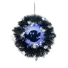 Decorative Flowers Halloween Lighted Wreaths Glow Decoration Wreath Hallway Door Wall Horror Party Hanging For Room