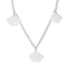 Hänge halsband söt vit moln för kvinnliga damer överdrivna tecknad geometrisk silverfärgklavikelkedjor halsbandsmycken