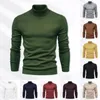 Herensweaters Nekbeschermingsweater Hoge kraag Gebreid Warm Zacht Herfst-wintertrui Met slanke pasvorm Effen kleur Anti-krimp