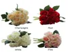 10st Artificial Red Rose Heads Flower Bouquet Wedding Bridal Fake Silk Flowers Christmas Party Valentine039S Day Home Decorati6201109