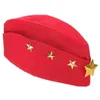 Berretti Star Side Sailor Dance Boat Cap Cappello russo Accessorio per costume da festa