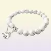 MG0467 8 mm Howlith Negative Energie Schutz Handgelenk Mala Armband Elefant Charm Chakra Armband Energetischer Feldschmuck45671124752496