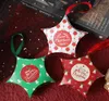 Scatole di caramelle di Natale creative Mini stelle natalizie Nastri Scatole di imballaggio regalo adorabili Pacchetto di cottura colorato Decorazione per feste6807927