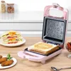 Bakeware Tools 600W Dubbelsidig Sandwich Maker Electric Heat Waffle Makers med icke -stickplattor Multifunktion Grillostkök