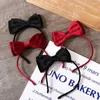 Hair Accessories Retro Girls Cloth Non-slip Double Layer Bow Gift Children Band Velvet Sweet Decoration Princess Hoop