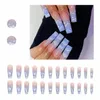 False Nails Nail Clear 팁 롱 발레 블루 웨어러블 향상 조각 스카이 순수 욕망 구름 물건 아크릴을위한