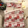 Set di biancheria da letto Set di Natale Fiocchi di neve Albero Alce Set per la casa Copripiumino Lenzuolo caldo Decorazione el 231211