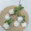 Decoratieve bloemen oranje pioen kunstmatige roos bruiloft thuis DIY decor hoge kwaliteit groot boeket schuim accessoires ambachtelijke witte nep bloem