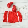 التذكارات المولودة Pography Props Baby Boxing Set Shorts bebe po shoot boy pos pos mini wand wraps 221203 Drop Droper