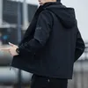 Jaquetas masculinas de alta qualidade jaqueta com capuz para homens forro de pelúcia outono inverno 2023 causal outerwear caminhadas roupas de montanha preto azul cinza