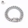 Fabrik grossist högkvalitativt diamant kubansk kedja smycken set halsband armband setset män moissanite p8tx okmy wq53 0ua9
