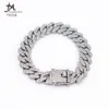 Fabrik grossist högkvalitativ diamant kubansk kedja smycken set halsband armband setset män moissanite 9u2d 3sxk