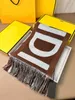 Letter Scarf Women Designer Contrast Color Tassel Scarves Winter Warm Wraps Fashion Accessories