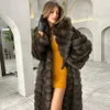 Cappotto da donna in pelliccia sintetica Cappotti veri da donna con cappuccio Giacche lunghe invernali calde per il 2023 Vendita naturale 231211