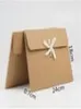 10 Uds 241807cm bufanda de seda marrón caja de papel de regalo bolsa de sobre de papel kraft caja de embalaje de postal po cd dvd packaging1423270