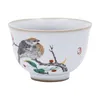 Taza de té Kiln Retro Vintage, taza de pájaro Gardon Ruyao, taza de té pintada a mano de porcelana de 100ml, servicio de té, tazón de té pigmentado, Drinkware2143