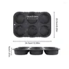 Baking Moulds Silicone Hamburger Bun Mold 4/6 Cavity Muffin Top Pans Flexible Non-Stick Bread Pan For