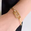 Womens Designer Nail Armband Bangle Brand Letter Armband Crystal Gold Plated Sier Rostfritt stål smycken armband manschett bröllop kärlek julklapp