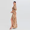 Casual Dresses Fashion Sexy Sequin Women Dress Set Two-piece Slit Long Evening Party