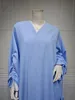 Etnische kleding Open Abaya Gekreukelde stof Trekkoord Batwing Kimono Moslimvrouwen Islamitische Dubai Bescheiden gewaad Casual Ramadan Eid Hijabi 231208