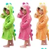 Havlu Robes Lolanta Çocuklar Peluş Kapşonlu Batalı Dinozor Flanel Pleece Cobe Erkekler İçin Kızlar Swead Giyin Soyun Elbisesi Hediyesi 231208 DROP D DHIQC