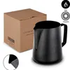 Milk Frother Jug Stainless Steel Not Stick Coating Black Pitcher And Art Deco 350ml 600ml No Scale 210309252U