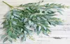 Konstgjorda blad Bouquet Fake Willow Jungle Wedding Backdrop Decoration Christmas Faux lövverk Vine Party Home Decor Plant Xmas1588898