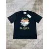 Casablanca Running Rabbit Racing Flag flag tee list drukowane mężczyźni i kobiety designerki