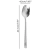 Cucchiai Cucchiaio da caffè in acciaio inossidabile Creativo Manico lungo Cucchiaino Dessert Snack Scoop Gelato Mini stoviglie Utensili da cucina