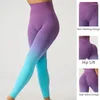 Actieve broek Gradiëntkleur Energie Legging Dames Workout Fitness Joggen Hardlooplegging Gym Panty Stretch Sportkleding Yoga Zweet