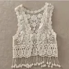 Cover-ups Summer Toddler Kids Baby Girls Crochet Lace Hollow Cardigan Tops Vest Tassels Cover Up Waistcoat Swimwear Beachwear Saro297h