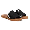 Gratis fraktdesigner Woody Canvas Slides Sandal Sliders For Men Women Sandals Slide Pantoufle Mules Mens Womens Slippers Trainers Flip Flops Sandles