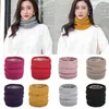 Scarves Wool Drawstring Neck Cover Adjustable Warmer Snood Solid Color Fleece Knitting Thicken Winter Ring Scarf DIY