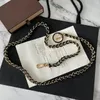 Designer Women Vintage Chain Belts Black Leather Gold Letter V Chain For Women Letter Dress Luxury Adjustable Lady Classic Pattern Waist Belt